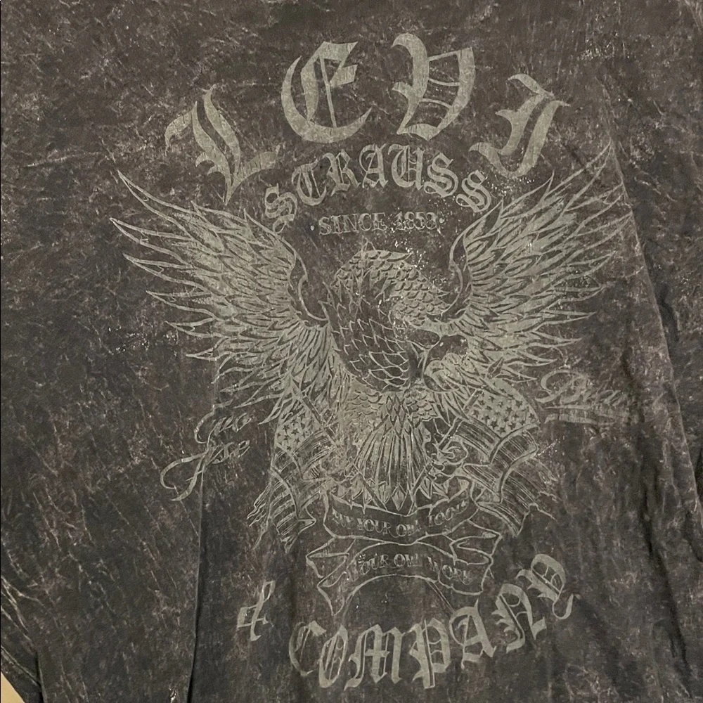 Levi's Black Mineral Wash Short Sleeve Graphic Tee, Size XL